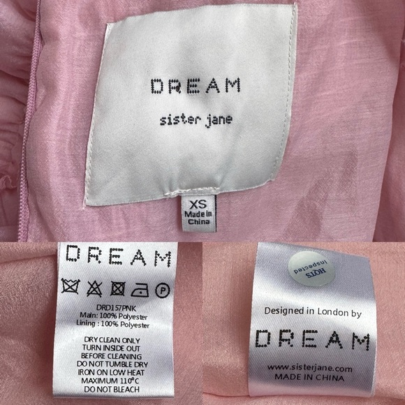 Dream Sister Jane Eva Oversized Midi Dress Pink XS - Picture 11 of 16